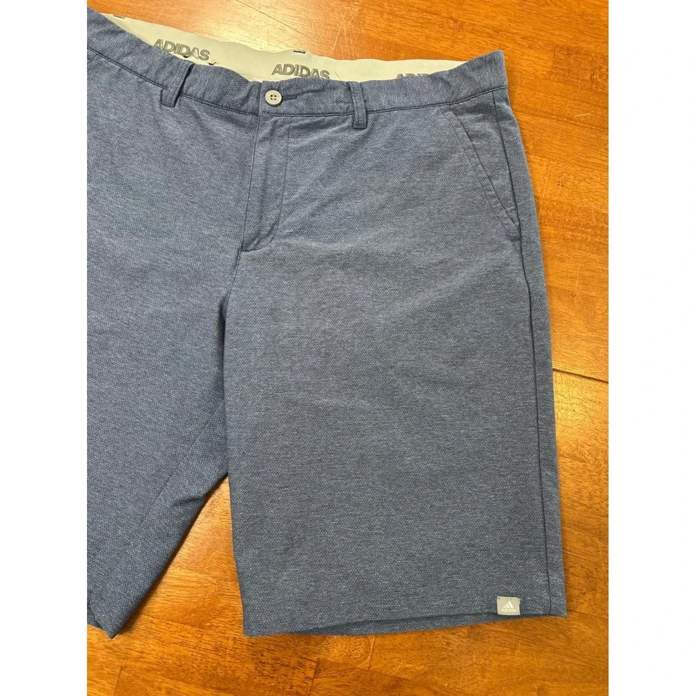 Adidas Golf Shorts Mens 38 Blue Ultimate360 Heathered Performance